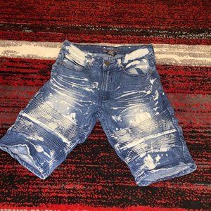 Denim & Rivets Vintage Label Bleached Shorts Premium Collection